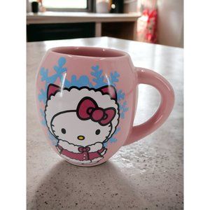 Hello Kitty Pink Ceramic Winter Snow Holiday Mug Sanrio